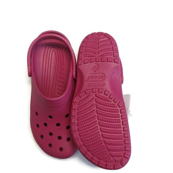 CROCS Mens Classic Lightweight Slip On Clogs Fuchsia Fun Purple Size 11 - Picture 7 of 8